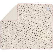 Plush Single-Layer Baby Blanket with Pink Trim - Small, 30"x35"